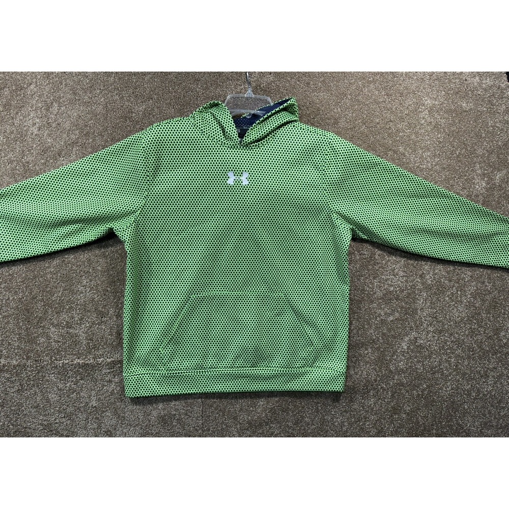 Neon Green/Black Under Armour Loose‎ Fit Hoodie Sweatshirt Youth XL